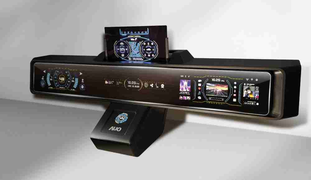 万利Micro LED沉浸式车舱显示方案结合 可卷式、、、、可伸缩的Micro LED应用并可呈现不同的质感纹路，，展现人性化设计